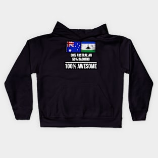 50% Australian 50% Basotho 100% Awesome - Gift for Basotho Heritage From Lesotho Kids Hoodie